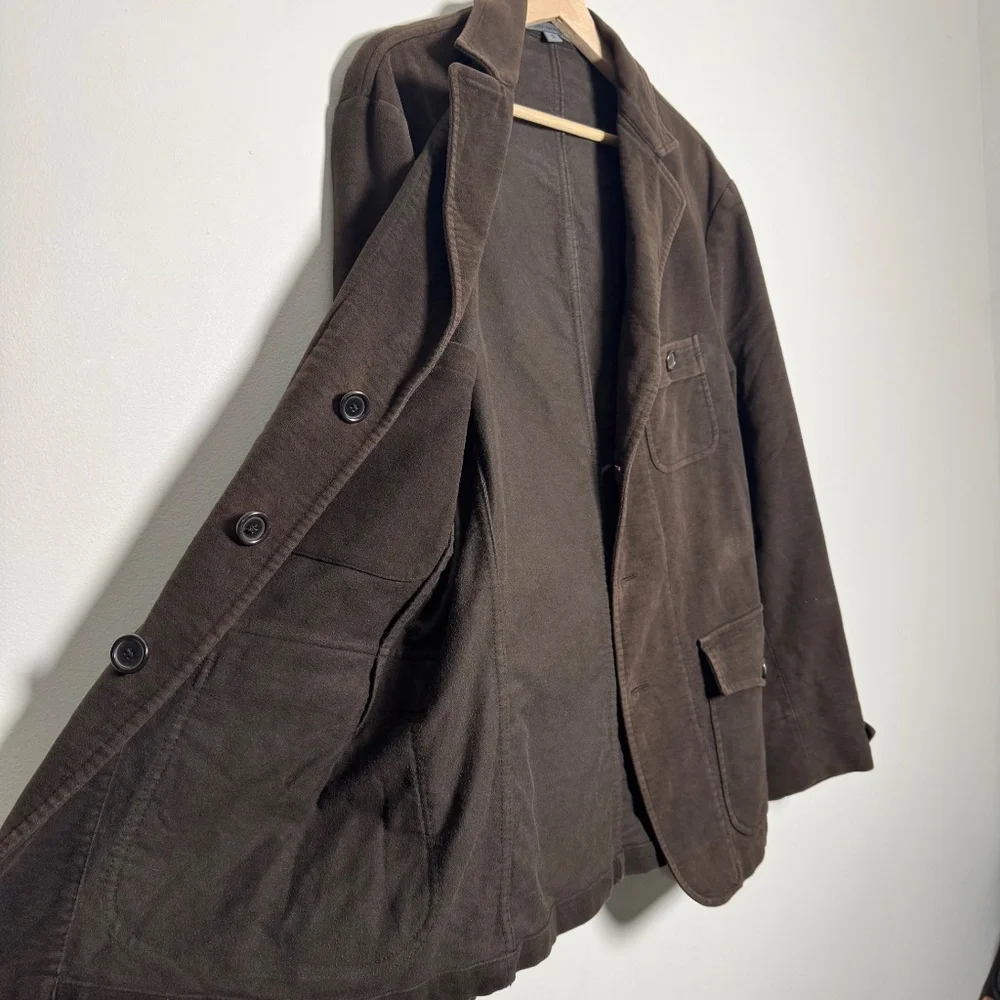 John Varvatos Chocolate Brown Velvet Sport Coat Sz 52